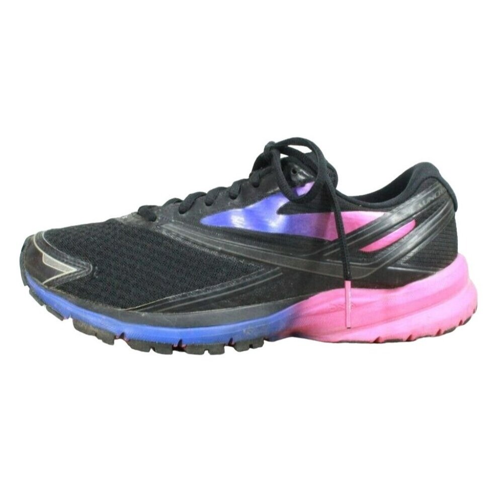 BROOKS Launch 4 B 066 Black Nylon Lace Up Running Shoes Size 9 M (B) - Picture 1 of 9